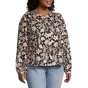 4 For $20 a.n.a Women’s Size 0X Floral Long Sleeve Button Front Shirt